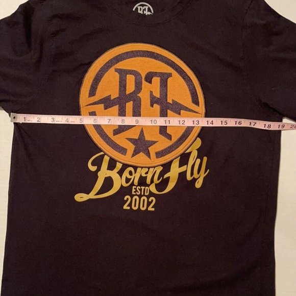 Born Fly 2002 Men's Fat Tire Tee with Brushed Felt Round Logo - Size Medium - Picture 9 of 10
